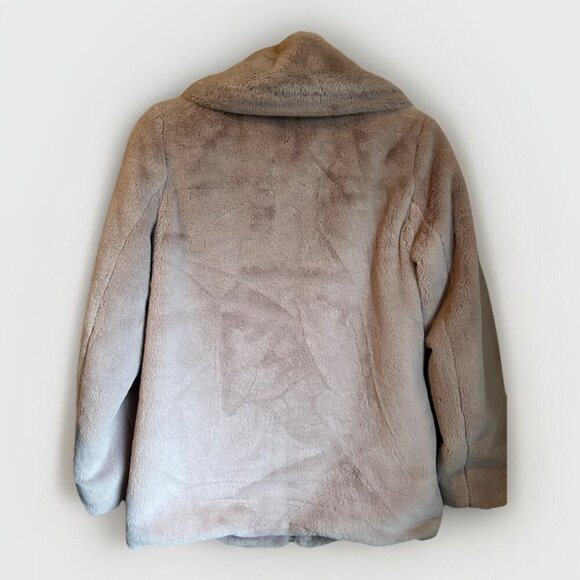 Altar’d State Pink Rose Faux Fur Full Zip Jacket, Blush Size Medium Fur Coat - Picture 7 of 8